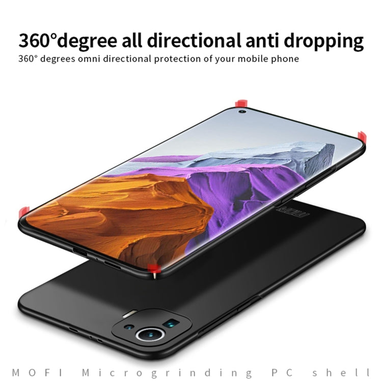 MOFI frosted ultra-thin hard phone case in black with 360° drop protection look