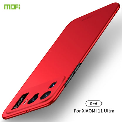 MOFI frosted PC hard phone case, red, for Xiaomi 11 Ultra, with camera cutouts