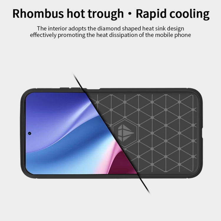 Black MOFI TPU phone case with diamond-pattern interior heat-sink design