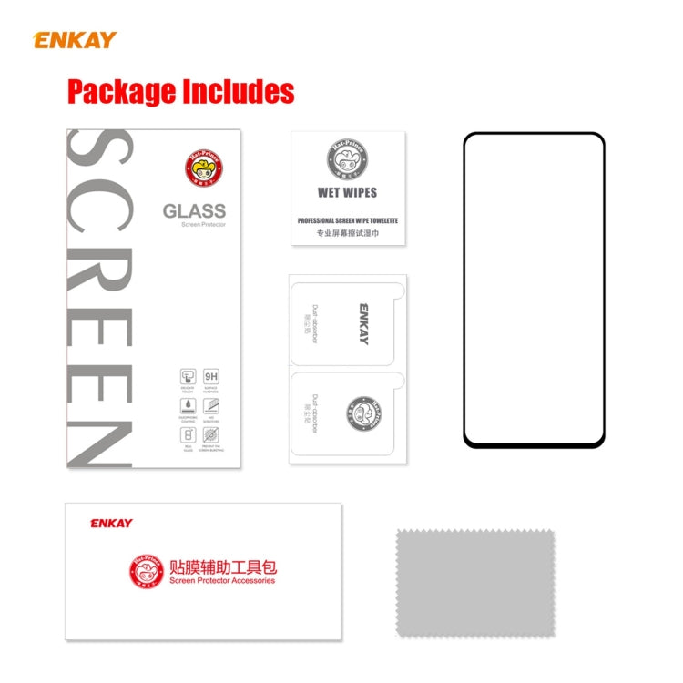 Screen protector kit with tempered glass, wet wipes, and accessories