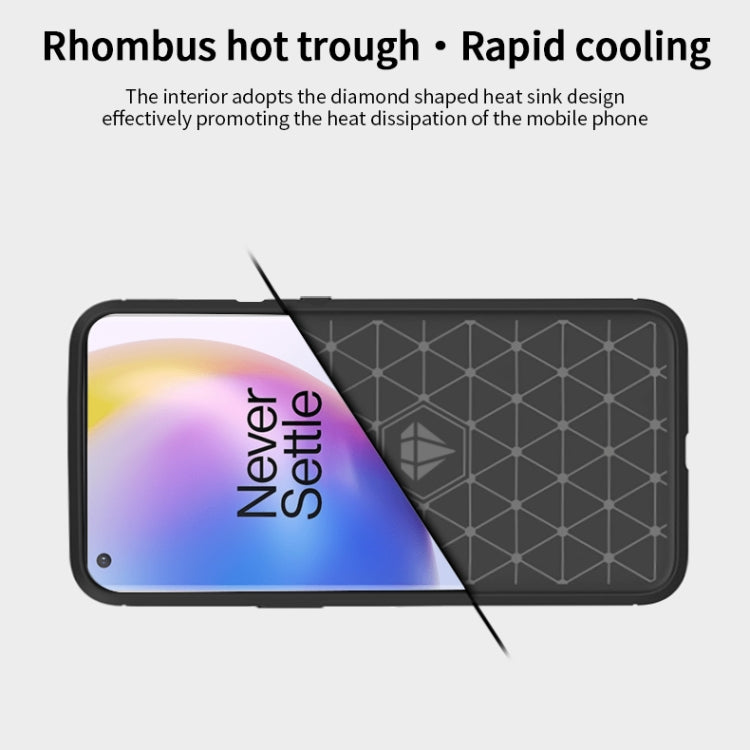 Black TPU phone case with internal diamond-pattern cooling grid for OnePlus 8 Pro