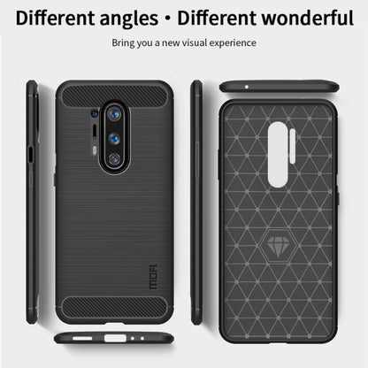TPU phone case for OnePlus 8 Pro, front and back views in black and dark gray