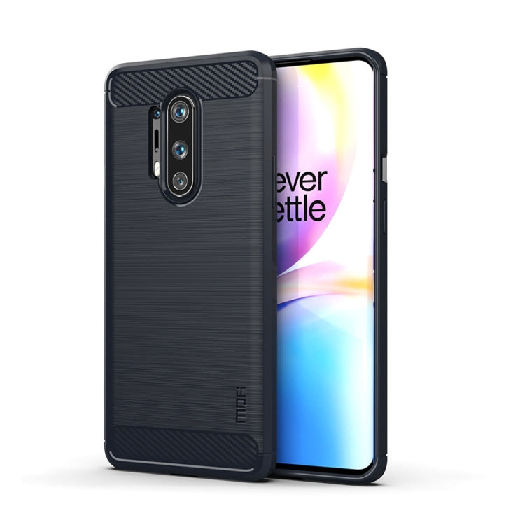 Black TPU phone case with brushed texture and camera lens openings for OnePlus 8 Pro