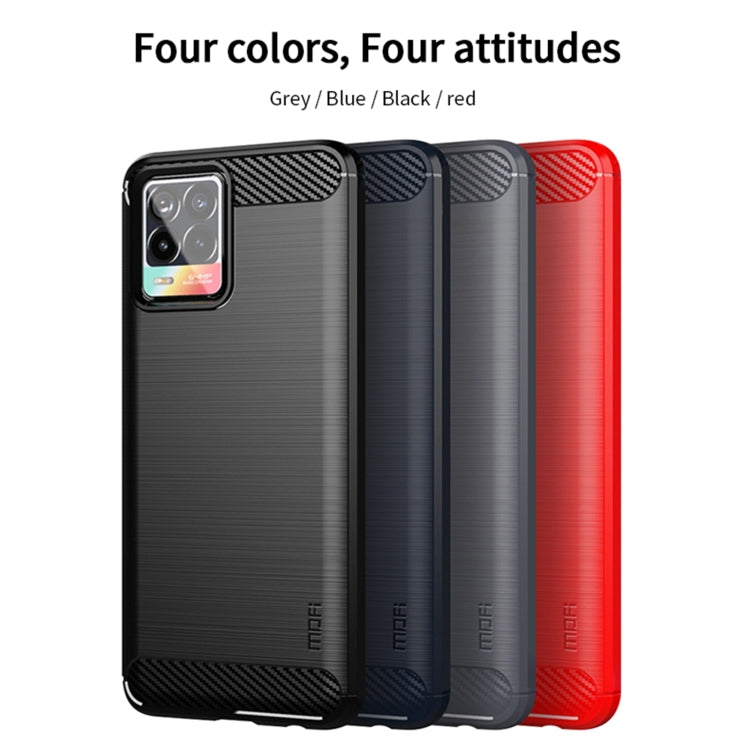 Set of four phone cases in black, gray, blue, and red with carbon texture