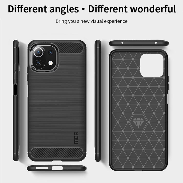 Black TPU phone case front and back view with carbon-fiber texture and cutouts