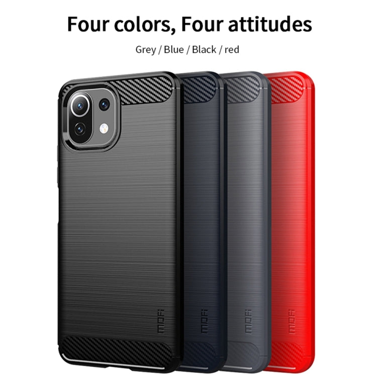 Four-color set of carbon-fiber texture TPU phone cases: grey, blue, black, red