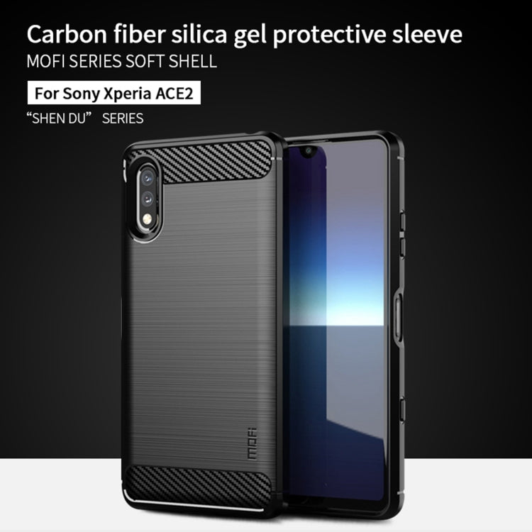 MOFI Gentleness Series Brushed Texture Carbon Fiber Soft TPU Case, For Sony Xperia ACE ll, For Sony Xperia 1 lll