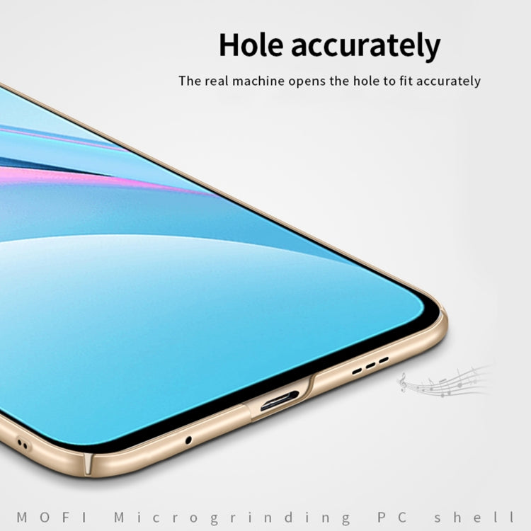 MOFI frosted hard phone case, gold, with precise side port and button openings