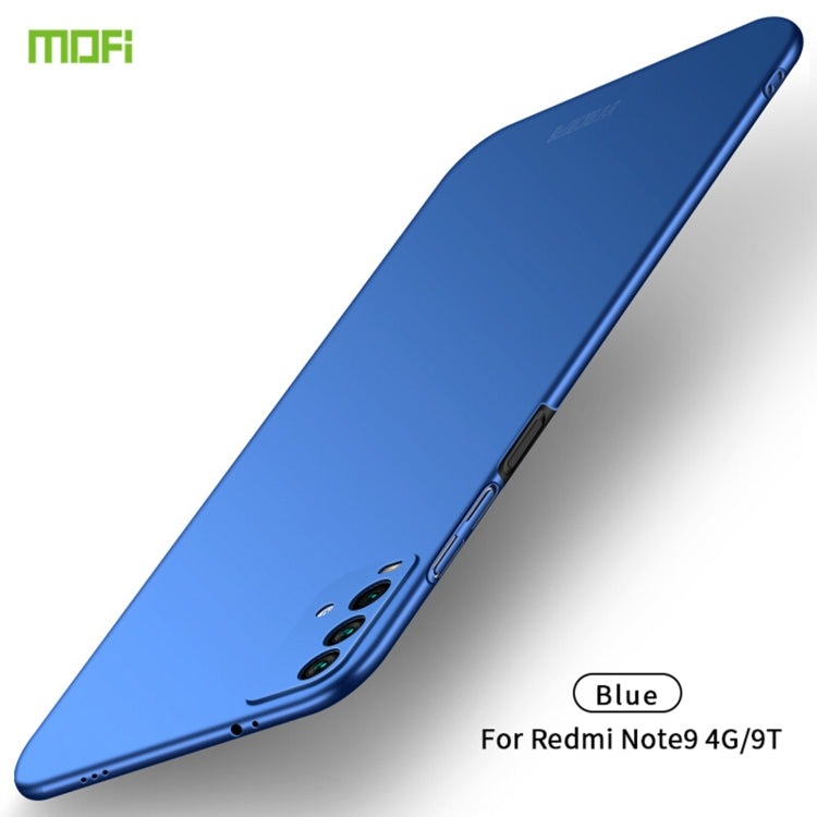 MOFI frosted ultra-thin hard phone case for Redmi Note9 4G/9T, blue with camera cutouts