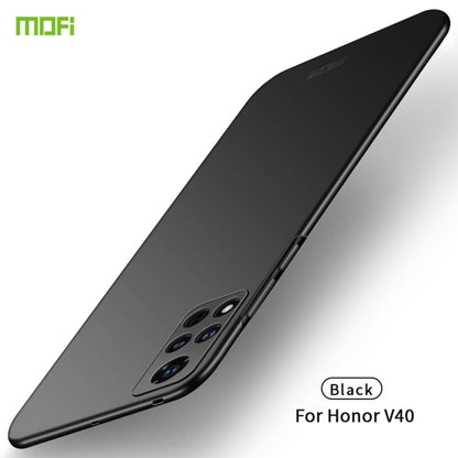 Frosted ultra-thin hard phone case, black, for Honor V40