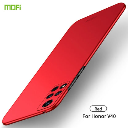 Frosted ultra-thin hard phone case, red, for Honor V40