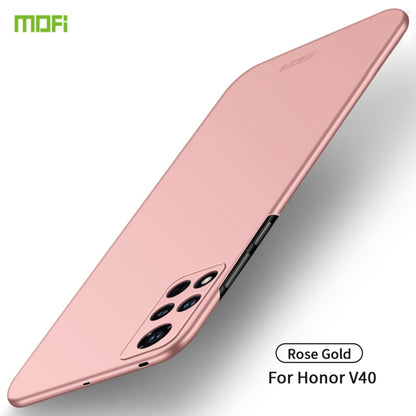 Rose gold frosted ultra-thin PC phone case with camera cutouts, for Honor V40