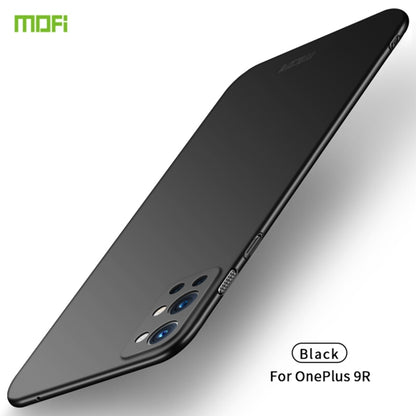 Black frosted ultra-thin PC phone case with camera cutouts, for OnePlus 9R