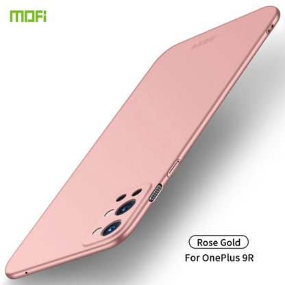 Rose gold frosted ultra-thin PC phone case with camera cutouts, for OnePlus 9R