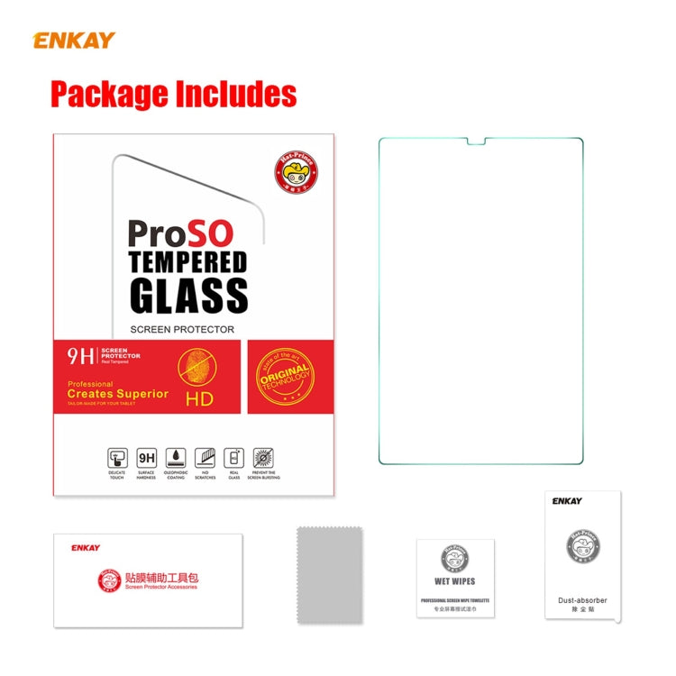 Screen protector kit with ProSo tempered glass, wet wipes, and dust absorber