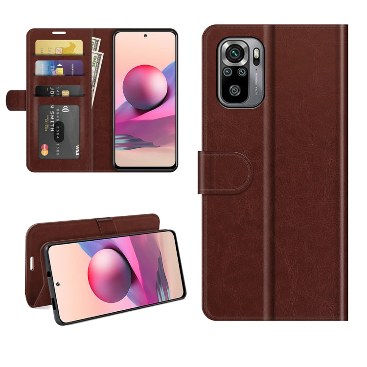Brown folio phone case with horizontal flip and card slots