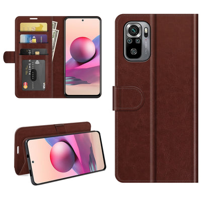 Brown folio phone case with horizontal flip and card slots