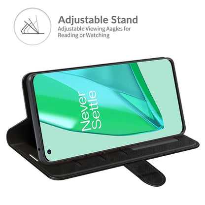 Black flip wallet protective case with adjustable viewing stand