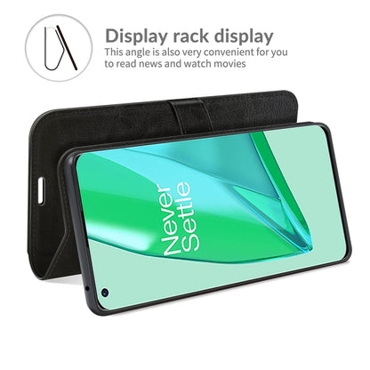 Black flip wallet protective case with card slots and stand for viewing