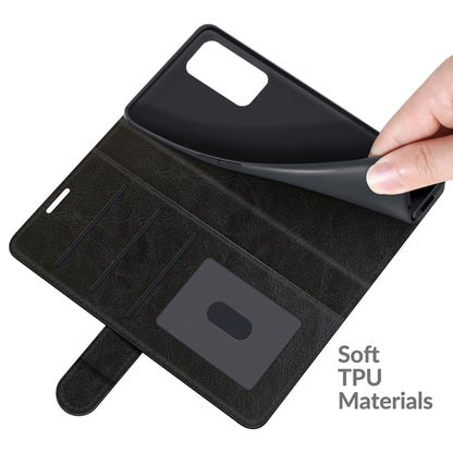 Black wallet case interior with card slots and soft TPU lining