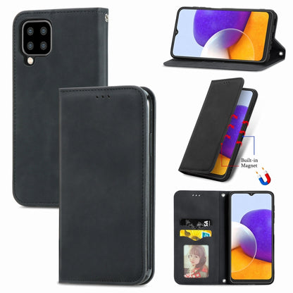 Retro Skin Feel Business Magnetic Horizontal Flip Leather Case With Holder & Card Slots & Wallet & Photo Frame, For Xiaomi Redmi Note10 5G, For OPPO A54 4G, For Samsung Galaxy A22 4G (EU Version), For Samsung Galaxy F62, For Samsung Galaxy A22 5G