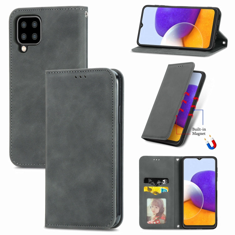 Retro Skin Feel Business Magnetic Horizontal Flip Leather Case With Holder & Card Slots & Wallet & Photo Frame, For Xiaomi Redmi Note10 5G, For OPPO A54 4G, For Samsung Galaxy A22 4G (EU Version), For Samsung Galaxy F62, For Samsung Galaxy A22 5G