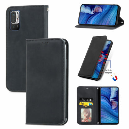 Retro Skin Feel Business Magnetic Horizontal Flip Leather Case With Holder & Card Slots & Wallet & Photo Frame, For Xiaomi Redmi Note10 5G, For OPPO A54 4G, For Samsung Galaxy A22 4G (EU Version), For Samsung Galaxy F62, For Samsung Galaxy A22 5G