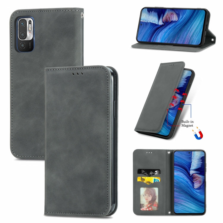 Retro Skin Feel Business Magnetic Horizontal Flip Leather Case With Holder & Card Slots & Wallet & Photo Frame, For Xiaomi Redmi Note10 5G, For OPPO A54 4G, For Samsung Galaxy A22 4G (EU Version), For Samsung Galaxy F62, For Samsung Galaxy A22 5G