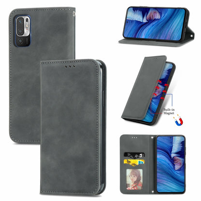 Retro Skin Feel Business Magnetic Horizontal Flip Leather Case With Holder & Card Slots & Wallet & Photo Frame, For Xiaomi Redmi Note10 5G, For OPPO A54 4G, For Samsung Galaxy A22 4G (EU Version), For Samsung Galaxy F62, For Samsung Galaxy A22 5G