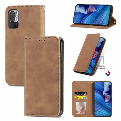 Retro Skin Feel Business Magnetic Horizontal Flip Leather Case With Holder & Card Slots & Wallet & Photo Frame, For Xiaomi Redmi Note10 5G, For OPPO A54 4G, For Samsung Galaxy A22 4G (EU Version), For Samsung Galaxy F62, For Samsung Galaxy A22 5G