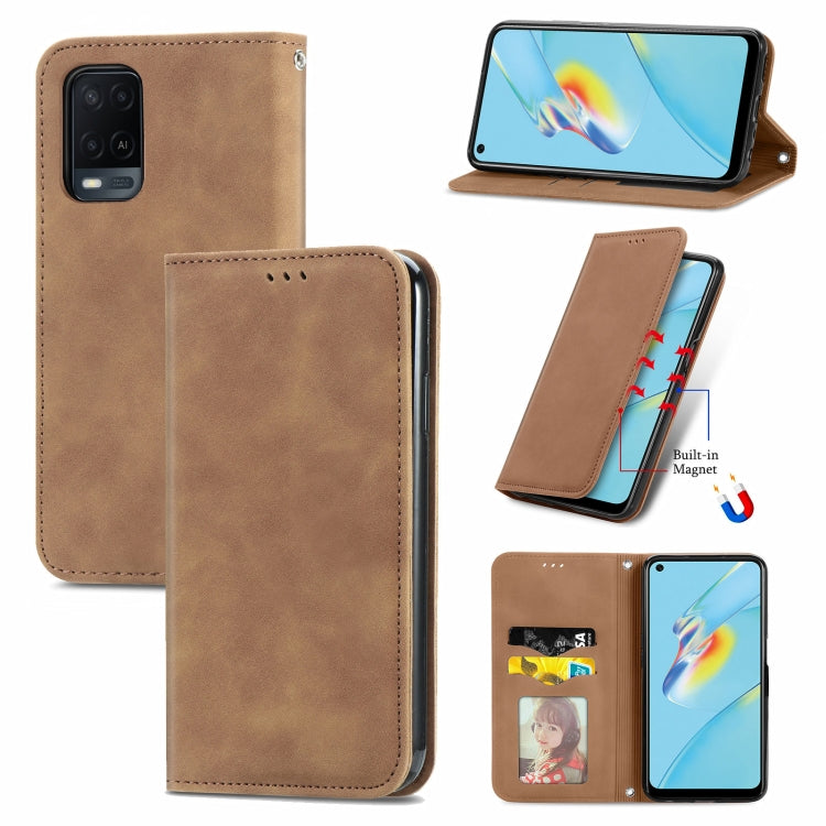 Retro Skin Feel Business Magnetic Horizontal Flip Leather Case With Holder & Card Slots & Wallet & Photo Frame, For Xiaomi Redmi Note10 5G, For OPPO A54 4G, For Samsung Galaxy A22 4G (EU Version), For Samsung Galaxy F62, For Samsung Galaxy A22 5G