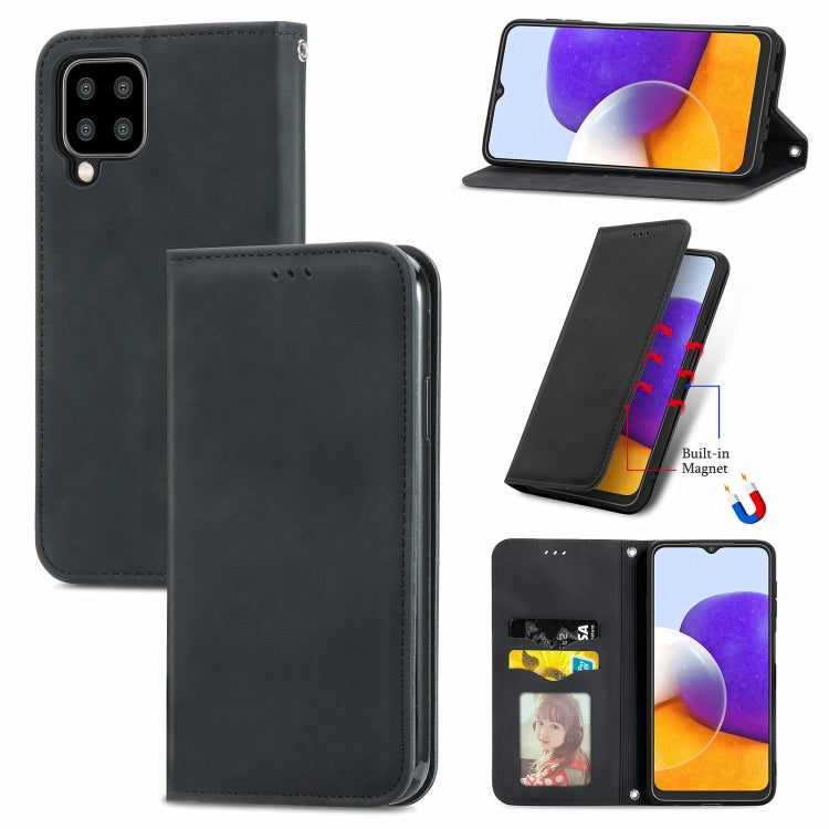 Retro Skin Feel Business Magnetic Horizontal Flip Leather Case With Holder & Card Slots & Wallet & Photo Frame, For Xiaomi Redmi Note10 5G, For OPPO A54 4G, For Samsung Galaxy A22 4G (EU Version), For Samsung Galaxy F62, For Samsung Galaxy A22 5G