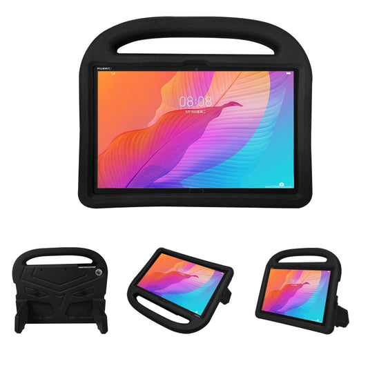 Black EVA kids shockproof tablet casing shell with carry handle and front camera cutout