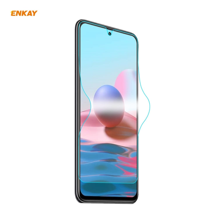 Full-coverage hydrogel screen protector fitted on smartphone front with curved edges aligned