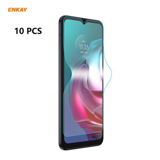 Full-coverage hydrogel screen protector film with curved edges for a smartphone display