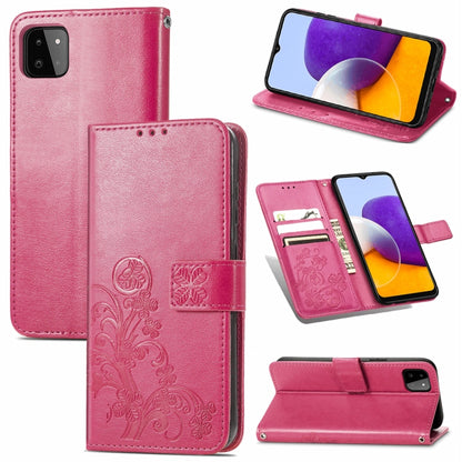 Four-leaf Clasp Embossed Buckle Mobile Phone Protection Leather Case with Lanyard & Card Slot & Wallet & Bracket Function, For Samsung Galaxy A22 5G, For Samsung Galaxy A22 4G, For Samsung Galaxy F62/M62, For Samsung Galaxy S21 FE, For OPPO A54  4G    ...