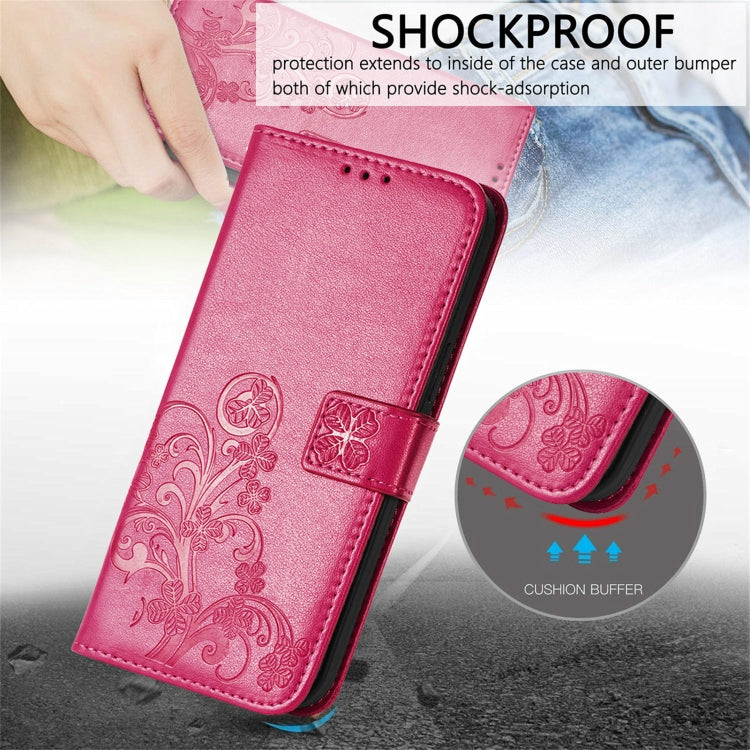 Four-leaf Clasp Embossed Buckle Mobile Phone Protection Leather Case with Lanyard & Card Slot & Wallet & Bracket Function, For Samsung Galaxy A22 5G, For Samsung Galaxy A22 4G, For Samsung Galaxy F62/M62, For Samsung Galaxy S21 FE, For OPPO A54  4G    ...