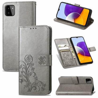 Four-leaf Clasp Embossed Buckle Mobile Phone Protection Leather Case with Lanyard & Card Slot & Wallet & Bracket Function, For Samsung Galaxy A22 5G, For Samsung Galaxy A22 4G, For Samsung Galaxy F62/M62, For Samsung Galaxy S21 FE, For OPPO A54  4G    ...