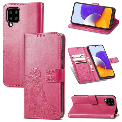 Four-leaf Clasp Embossed Buckle Mobile Phone Protection Leather Case with Lanyard & Card Slot & Wallet & Bracket Function, For Samsung Galaxy A22 5G, For Samsung Galaxy A22 4G, For Samsung Galaxy F62/M62, For Samsung Galaxy S21 FE, For OPPO A54  4G    ...