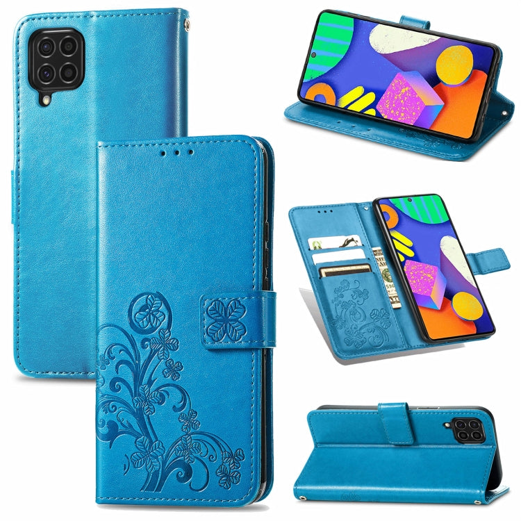 Four-leaf Clasp Embossed Buckle Mobile Phone Protection Leather Case with Lanyard & Card Slot & Wallet & Bracket Function, For Samsung Galaxy A22 5G, For Samsung Galaxy A22 4G, For Samsung Galaxy F62/M62, For Samsung Galaxy S21 FE, For OPPO A54  4G    ...
