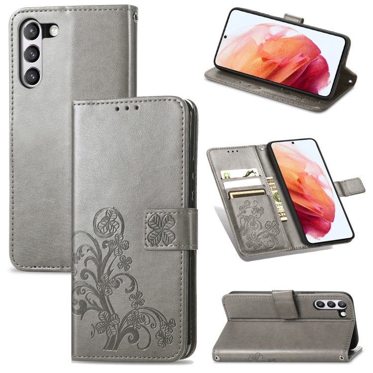 Four-leaf Clasp Embossed Buckle Mobile Phone Protection Leather Case with Lanyard & Card Slot & Wallet & Bracket Function, For Samsung Galaxy A22 5G, For Samsung Galaxy A22 4G, For Samsung Galaxy F62/M62, For Samsung Galaxy S21 FE, For OPPO A54  4G    ...