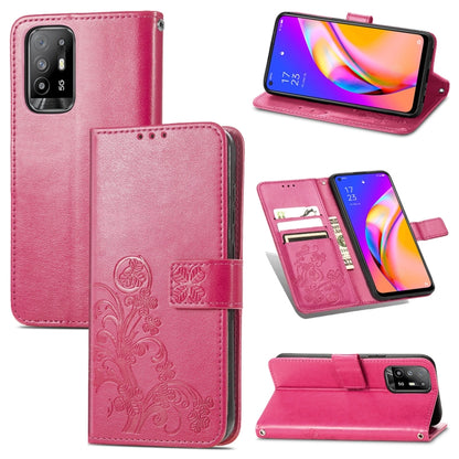 Four-leaf Clasp Embossed Buckle Mobile Phone Protection Leather Case with Lanyard & Card Slot & Wallet & Bracket Function, For Samsung Galaxy A22 5G, For Samsung Galaxy A22 4G, For Samsung Galaxy F62/M62, For Samsung Galaxy S21 FE, For OPPO A54  4G    ...