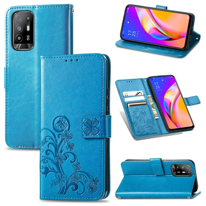 Four-leaf Clasp Embossed Buckle Mobile Phone Protection Leather Case with Lanyard & Card Slot & Wallet & Bracket Function, For Samsung Galaxy A22 5G, For Samsung Galaxy A22 4G, For Samsung Galaxy F62/M62, For Samsung Galaxy S21 FE, For OPPO A54  4G    ...
