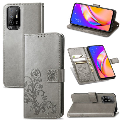 Four-leaf Clasp Embossed Buckle Mobile Phone Protection Leather Case with Lanyard & Card Slot & Wallet & Bracket Function, For Samsung Galaxy A22 5G, For Samsung Galaxy A22 4G, For Samsung Galaxy F62/M62, For Samsung Galaxy S21 FE, For OPPO A54  4G    ...