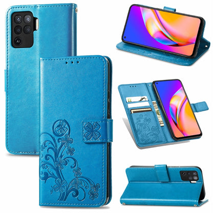 Four-leaf Clasp Embossed Buckle Mobile Phone Protection Leather Case with Lanyard & Card Slot & Wallet & Bracket Function, For Samsung Galaxy A22 5G, For Samsung Galaxy A22 4G, For Samsung Galaxy F62/M62, For Samsung Galaxy S21 FE, For OPPO A54  4G    ...