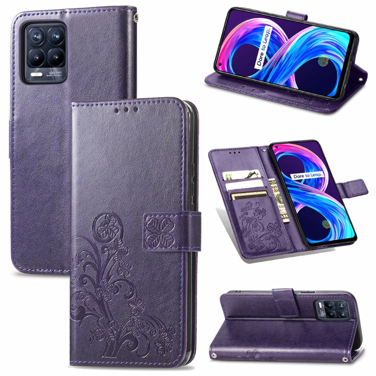 Four-leaf Clasp Embossed Buckle Mobile Phone Protection Leather Case with Lanyard & Card Slot & Wallet & Bracket Function, For Samsung Galaxy A22 5G, For Samsung Galaxy A22 4G, For Samsung Galaxy F62/M62, For Samsung Galaxy S21 FE, For OPPO A54  4G    ...