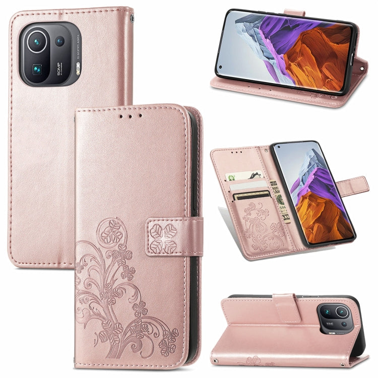 Four-leaf Clasp Embossed Buckle Mobile Phone Protection Leather Case with Lanyard & Card Slot & Wallet & Bracket Function, For Samsung Galaxy A22 5G, For Samsung Galaxy A22 4G, For Samsung Galaxy F62/M62, For Samsung Galaxy S21 FE, For OPPO A54  4G    ...