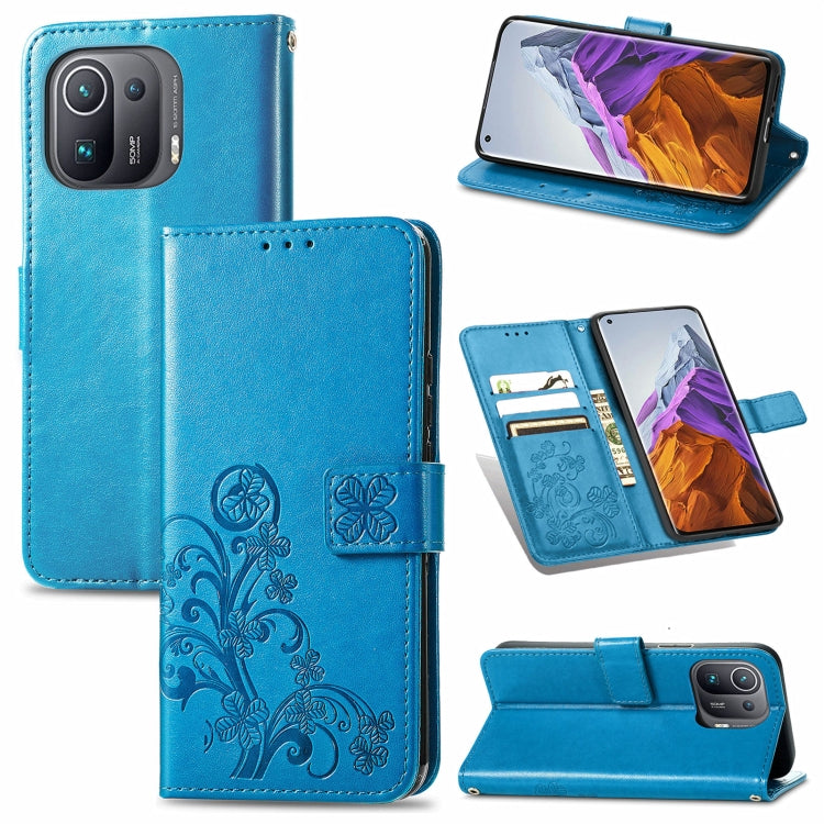 Four-leaf Clasp Embossed Buckle Mobile Phone Protection Leather Case with Lanyard & Card Slot & Wallet & Bracket Function, For Samsung Galaxy A22 5G, For Samsung Galaxy A22 4G, For Samsung Galaxy F62/M62, For Samsung Galaxy S21 FE, For OPPO A54  4G    ...