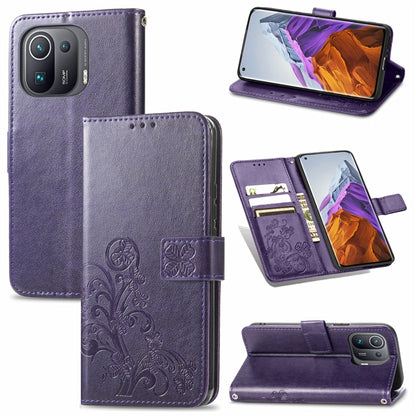 Four-leaf Clasp Embossed Buckle Mobile Phone Protection Leather Case with Lanyard & Card Slot & Wallet & Bracket Function, For Samsung Galaxy A22 5G, For Samsung Galaxy A22 4G, For Samsung Galaxy F62/M62, For Samsung Galaxy S21 FE, For OPPO A54  4G    ...