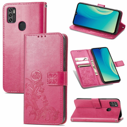 Four-leaf Clasp Embossed Buckle Mobile Phone Protection Leather Case with Lanyard & Card Slot & Wallet & Bracket Function, For Samsung Galaxy A22 5G, For Samsung Galaxy A22 4G, For Samsung Galaxy F62/M62, For Samsung Galaxy S21 FE, For OPPO A54  4G    ...
